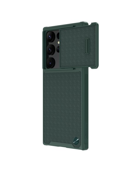 Nillkin Textured S Case Samsung Galaxy S23 Ultra šarvuotas dangtelis su žalios spalvos fotoaparato dangteliu Nillkin Textured S Case Samsung Galaxy S23 Ultra šarvuotas dangtelis su žalios spalvos fotoaparato dangteliu