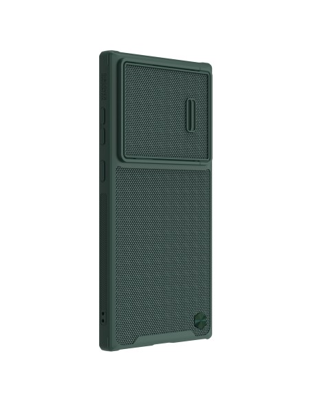 Nillkin Textured S Case Samsung Galaxy S23 Ultra šarvuotas dangtelis su žalios spalvos fotoaparato dangteliu Nillkin Textured S Case Samsung Galaxy S23 Ultra šarvuotas dangtelis su žalios spalvos fotoaparato dangteliu