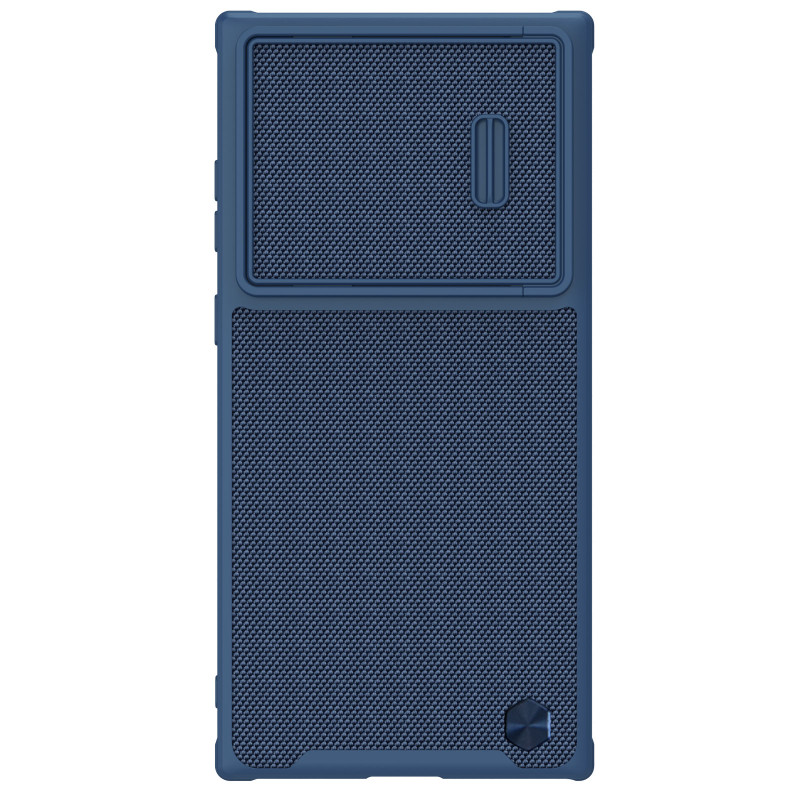 Nillkin Textured S Case Samsung Galaxy S23 Ultra šarvuotas dangtelis su mėlynu fotoaparato dangteliu