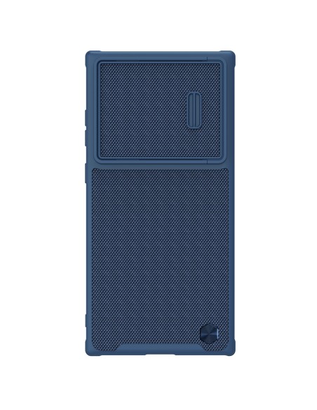 Nillkin Textured S Case Samsung Galaxy S23 Ultra šarvuotas dangtelis su mėlynu fotoaparato dangteliu Nillkin Textured S Case Samsung Galaxy S23 Ultra šarvuotas dangtelis su mėlynu fotoaparato dangteliu
