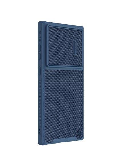 Nillkin Textured S Case Samsung Galaxy S23 Ultra šarvuotas dangtelis su mėlynu fotoaparato dangteliu Nillkin Textured S Case Samsung Galaxy S23 Ultra šarvuotas dangtelis su mėlynu fotoaparato dangteliu