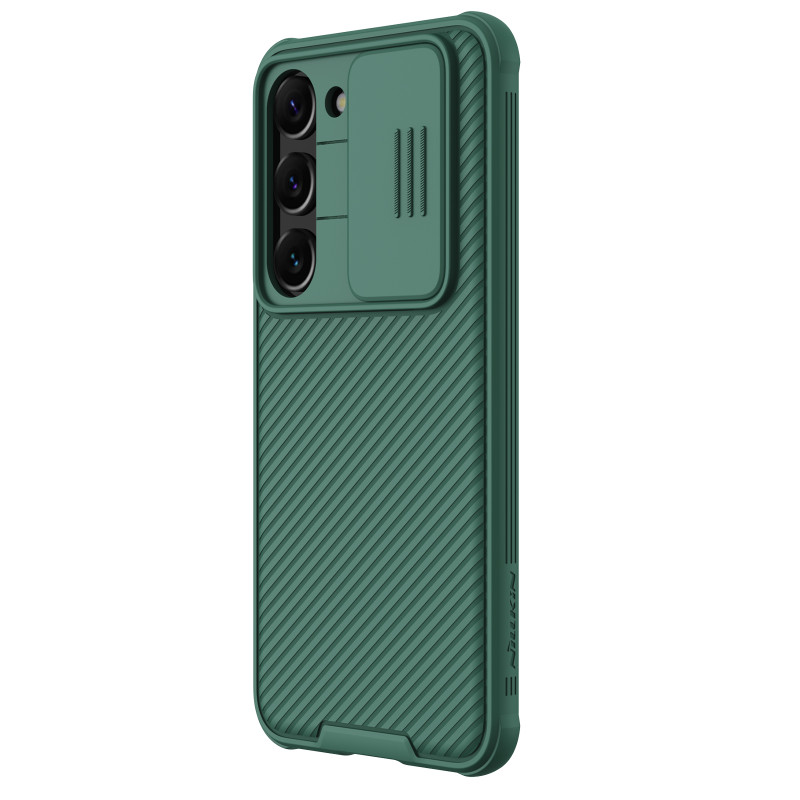 Nillkin CamShield Pro dėklas, skirtas Samsung Galaxy S23+, dangtelis su fotoaparato dangteliu, žalias
