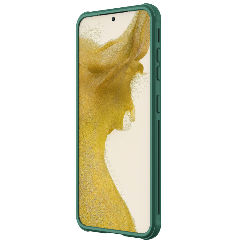 Nillkin CamShield Pro dėklas, skirtas Samsung Galaxy S23+, dangtelis su fotoaparato dangteliu, žalias