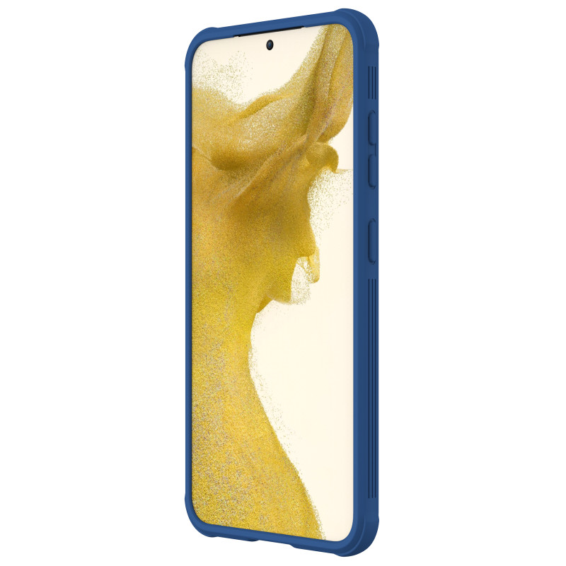 Nillkin CamShield Pro dėklas, skirtas Samsung Galaxy S23+, dangtelis su fotoaparato dangteliu, mėlynas