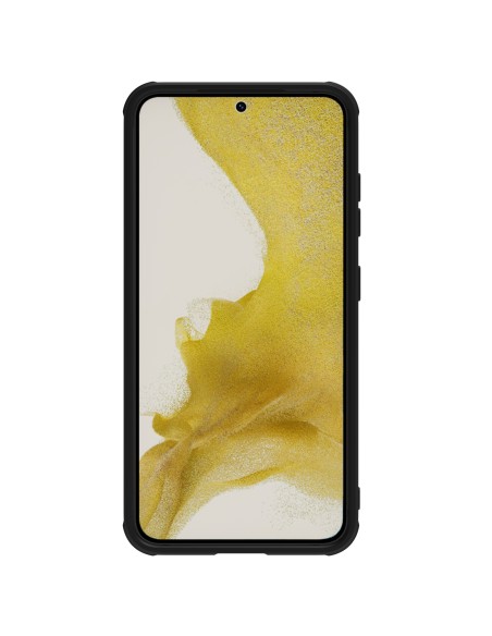 Nillkin CamShield Leather S dėklas, skirtas Samsung Galaxy S23 dėklui su juodu fotoaparato dangteliu