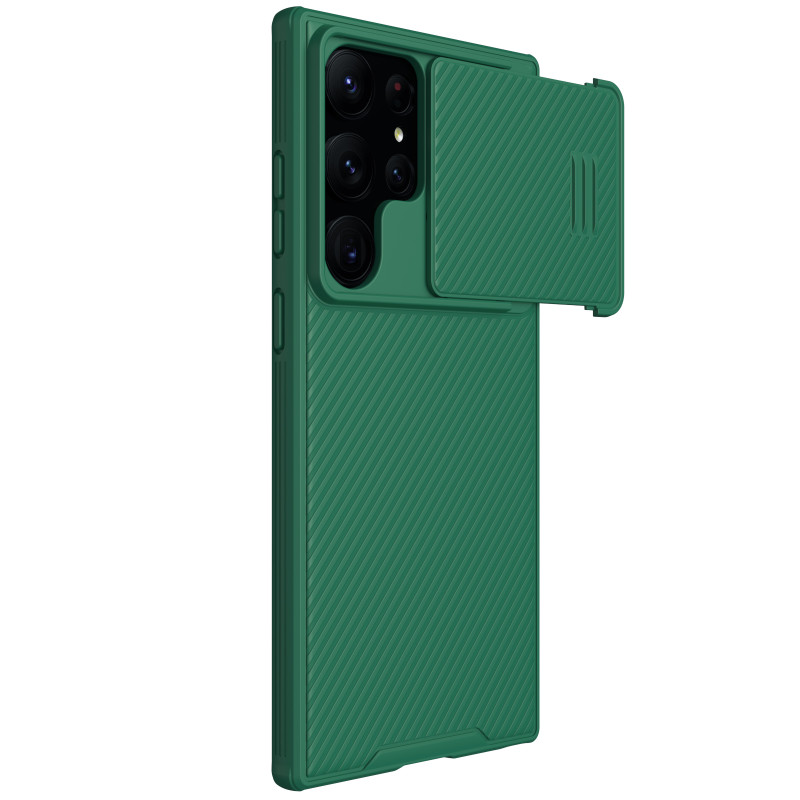 Nillkin CamShield S dėklas Samsung Galaxy S23 Ultra Armored Cover Camera Protector Protector Green