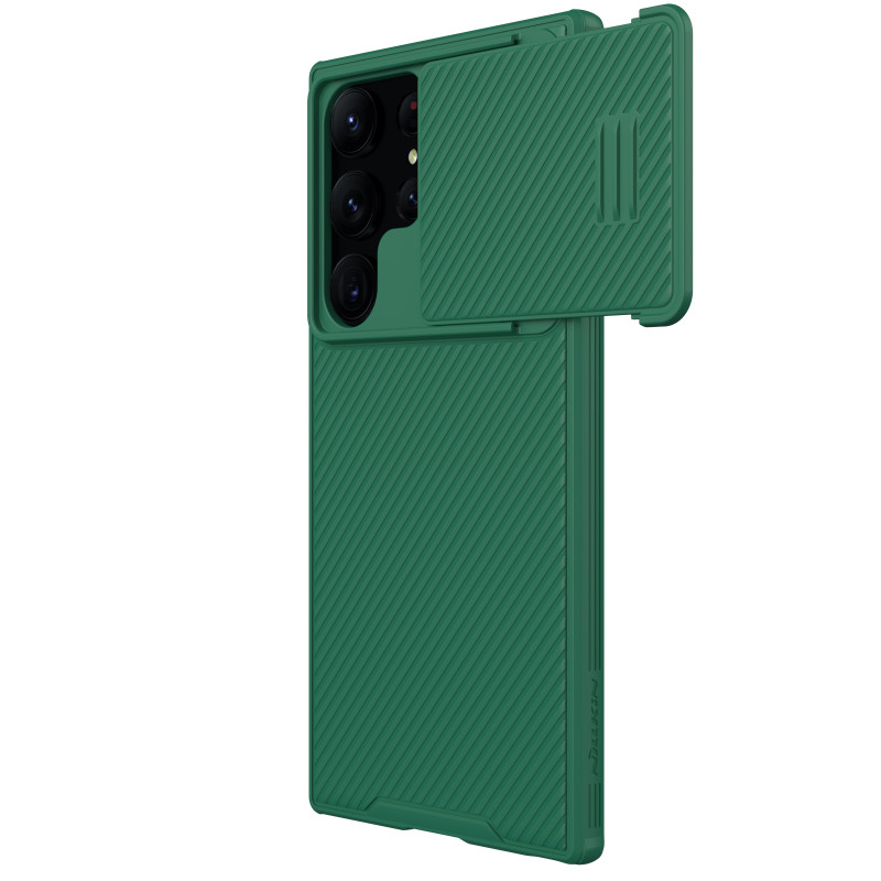 Nillkin CamShield S dėklas Samsung Galaxy S23 Ultra Armored Cover Camera Protector Protector Green