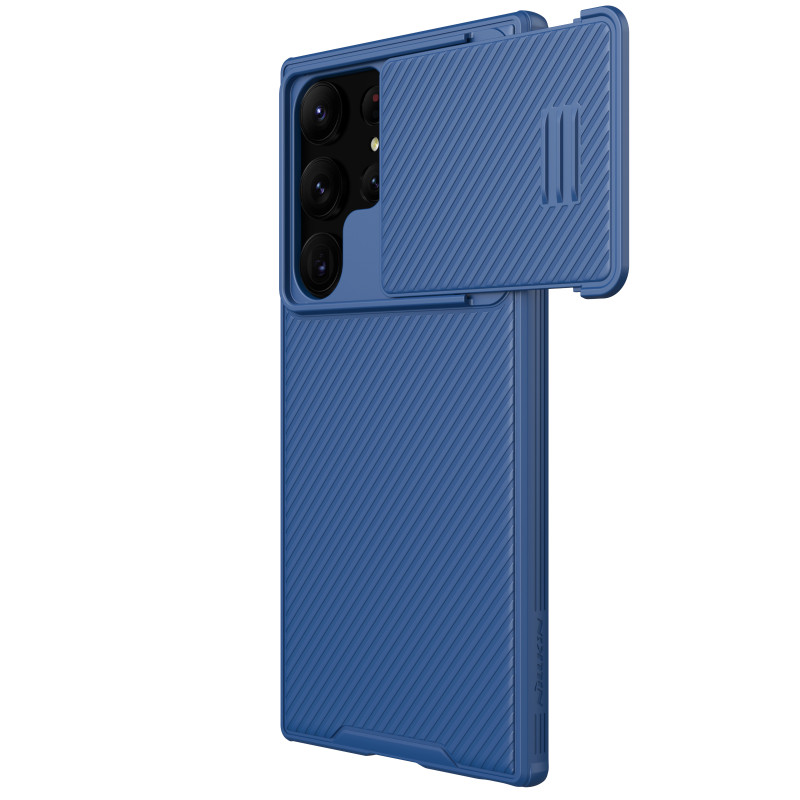 Nillkin CamShield S dėklas Samsung Galaxy S23 Ultra Armored Cover Camera Protector Blue