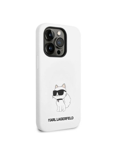 Karl Lagerfeld Silicone Choupette MagSafe dėklas iPhone 14 Pro - baltas Karl Lagerfeld Silicone Choupette MagSafe dėklas iPhone 14 Pro - baltas