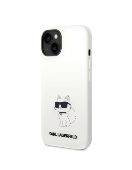 Karl Lagerfeld Silicone Choupette MagSafe dėklas iPhone 14 Plus - baltas Karl Lagerfeld Silicone Choupette MagSafe dėklas iPhone 14 Plus - baltas