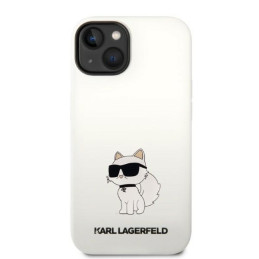 Karl Lagerfeld Silicone Choupette MagSafe dėklas iPhone 14 Plus - baltas