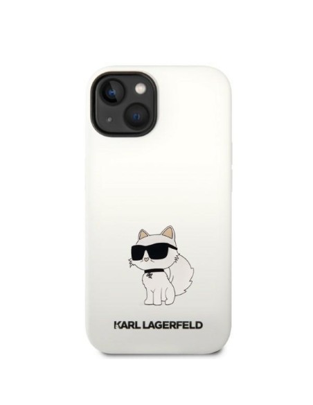 Karl Lagerfeld Silicone Choupette MagSafe dėklas iPhone 14 Plus - baltas Karl Lagerfeld Silicone Choupette MagSafe dėklas iPhone 14 Plus - baltas