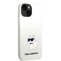 Karl Lagerfeld Silicone Choupette MagSafe dėklas iPhone 14 Plus - baltas
