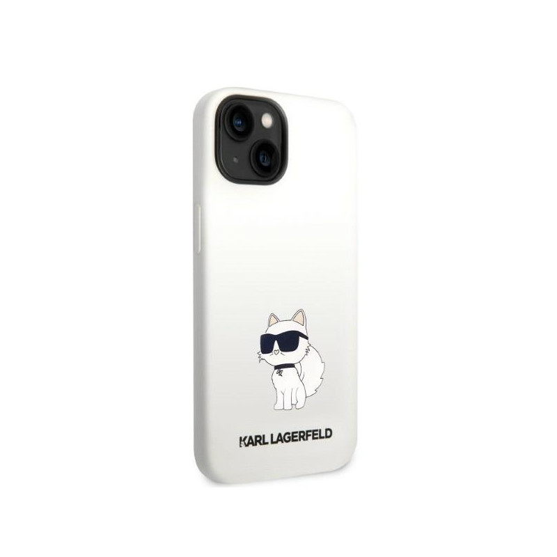 Karl Lagerfeld Silicone Choupette MagSafe dėklas iPhone 14 Plus - baltas