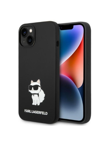 Karl Lagerfeld Silicone Choupette MagSafe dėklas iPhone 14 Plus - juodas Karl Lagerfeld Silicone Choupette MagSafe dėklas iPhone 14 Plus - juodas