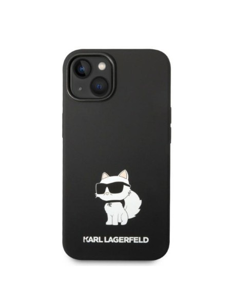 Karl Lagerfeld Silicone Choupette MagSafe dėklas iPhone 14 Plus - juodas Karl Lagerfeld Silicone Choupette MagSafe dėklas iPhone 14 Plus - juodas