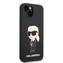 Karl Lagerfeld Silicone Ikonik Magsafe dėklas iPhone 14 Plus - juodas