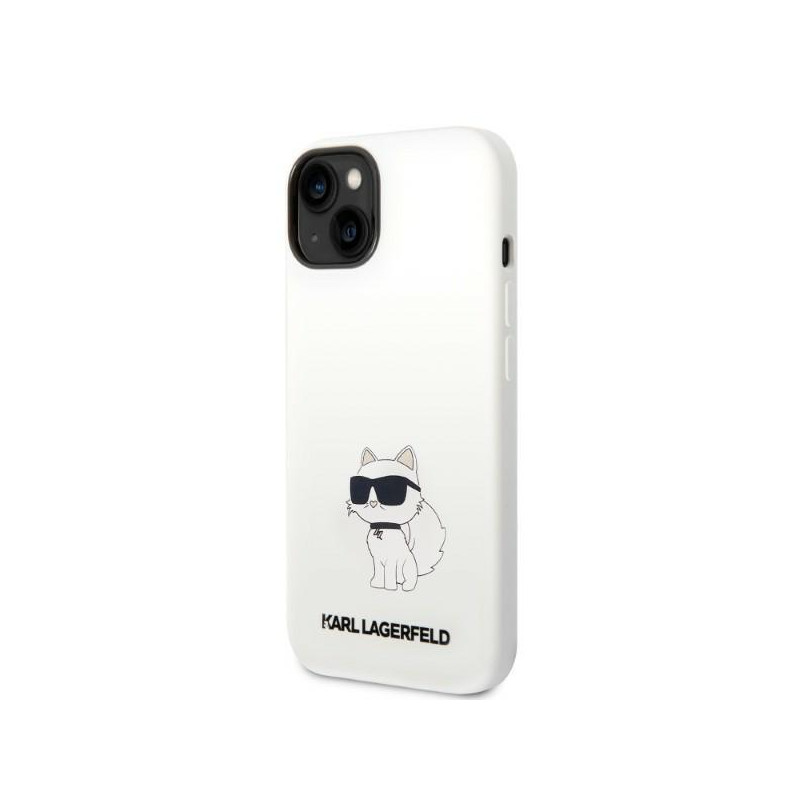 Karl Lagerfeld Silicone Choupette MagSafe dėklas iPhone 14 - baltas