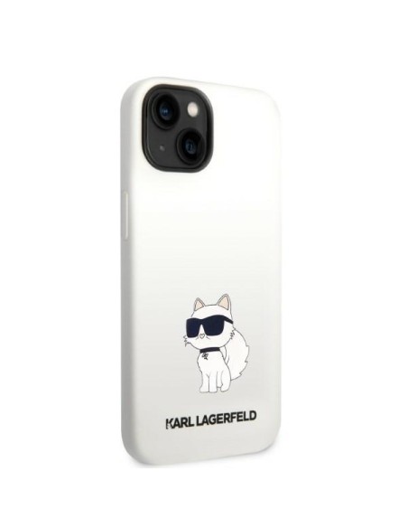 Karl Lagerfeld Silicone Choupette MagSafe dėklas iPhone 14 - baltas Karl Lagerfeld Silicone Choupette MagSafe dėklas iPhone 14 - baltas