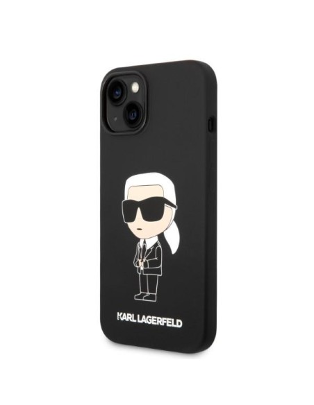 Karl Lagerfeld Silicone Ikonik Magsafe dėklas iPhone 14 - juodas Karl Lagerfeld Silicone Ikonik Magsafe dėklas iPhone 14 - juodas