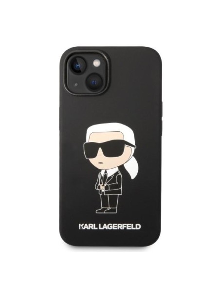 Karl Lagerfeld Silicone Ikonik Magsafe dėklas iPhone 14 - juodas Karl Lagerfeld Silicone Ikonik Magsafe dėklas iPhone 14 - juodas