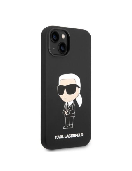 Karl Lagerfeld Silicone Ikonik Magsafe dėklas iPhone 14 - juodas Karl Lagerfeld Silicone Ikonik Magsafe dėklas iPhone 14 - juodas