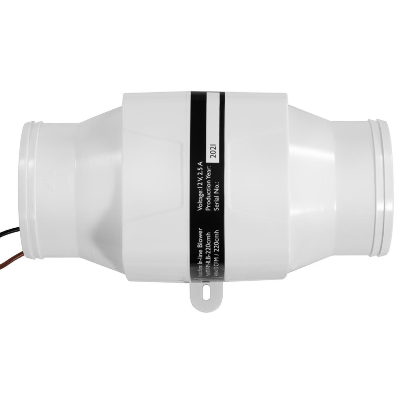 Tunelinis ventiliatorius motorinei jachtai kemperiui karavanui 76mm 12V 2.5A 14m/s
