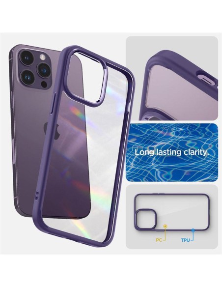 Spigen Ultra Hybrid dėklas iPhone 14 Pro - violetinis Spigen Ultra Hybrid dėklas iPhone 14 Pro - violetinis