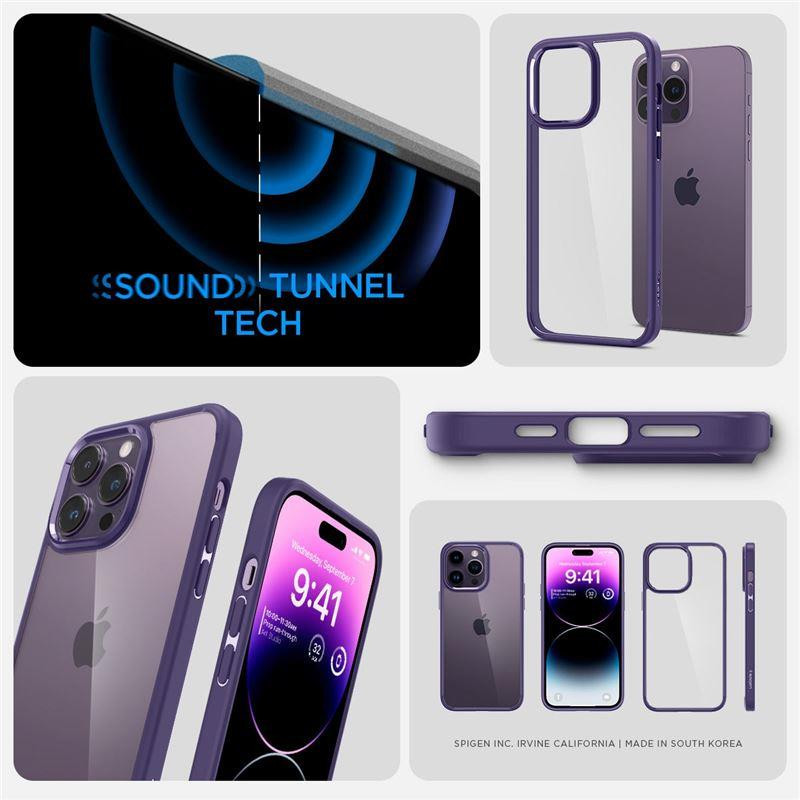 Spigen Ultra Hybrid dėklas iPhone 14 Pro - violetinis