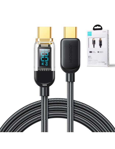 Joyroom S-CC100A4 USB-C – USB-C laidas 100W 480Mb/ s 1,2m – juodas Joyroom S-CC100A4 USB-C – USB-C laidas 100W 480Mb/ s 1,2m – juodas