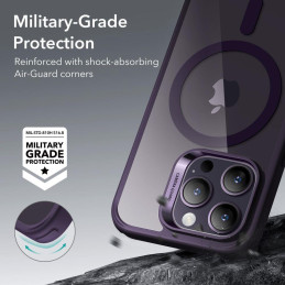 ESR Classic Hybrid Halolock MagSafe dėklas skirtas iPhone 14 Pro - skaidri violetinė