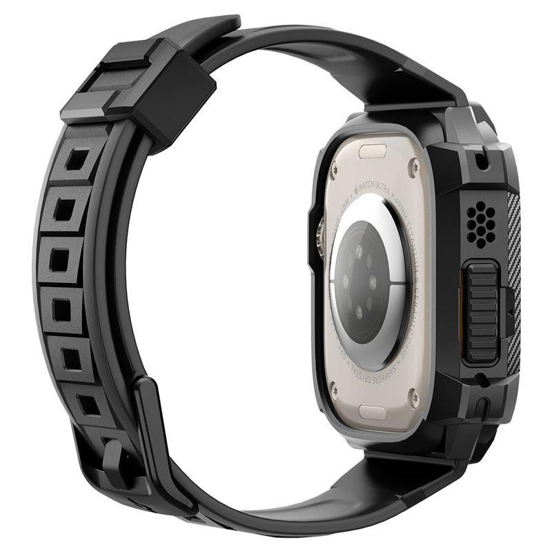 Spigen Rugged Armor Pro dėklas su dirželiu Apple Watch Ultra (49 mm) - juodas