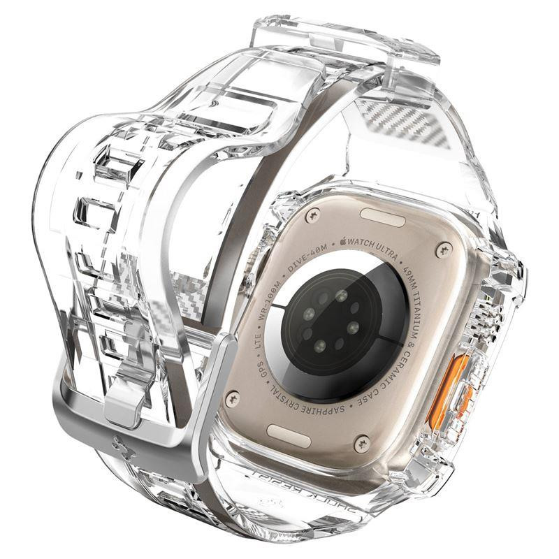 Spigen Rugged Armor Pro dėklas su dirželiu Apple Watch Ultra (49 mm) - skaidrus
