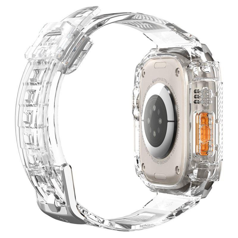 Spigen Rugged Armor Pro dėklas su dirželiu Apple Watch Ultra (49 mm) - skaidrus