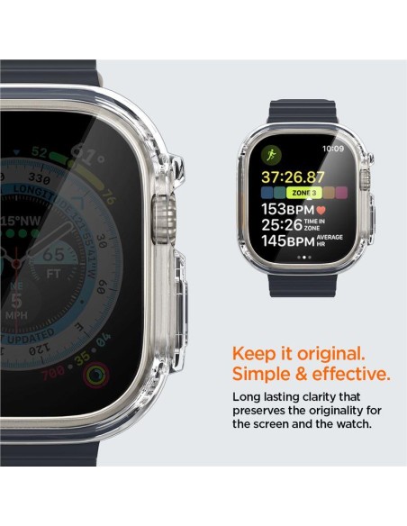 Spigen Ultra Hybrid dėklas Apple Watch Ultra (49 mm) - skaidrus Spigen Ultra Hybrid dėklas Apple Watch Ultra (49 mm) - skaidrus