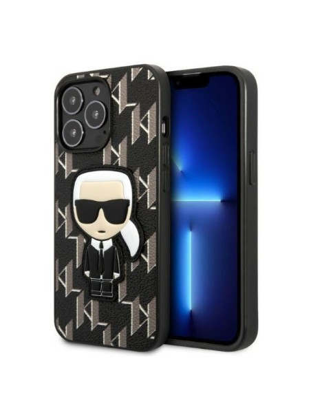 Karl Lagerfeld Monogram Ikonik Patch dėklas, skirtas iPhone 13 Pro / iPhone 13 - juodas Karl Lagerfeld Monogram Ikonik Patch dėklas, skirtas iPhone 13 Pro / iPhone 13 - juodas
