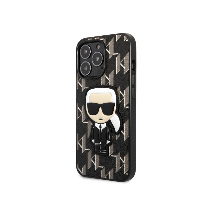 Karl Lagerfeld Monogram Ikonik Patch dėklas, skirtas iPhone 13 Pro / iPhone 13 - juodas