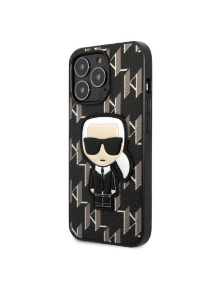 Karl Lagerfeld Monogram Ikonik Patch dėklas, skirtas iPhone 13 Pro / iPhone 13 - juodas Karl Lagerfeld Monogram Ikonik Patch dėklas, skirtas iPhone 13 Pro / iPhone 13 - juodas