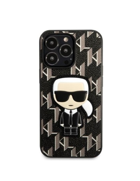 Karl Lagerfeld Monogram Ikonik Patch dėklas, skirtas iPhone 13 Pro / iPhone 13 - juodas Karl Lagerfeld Monogram Ikonik Patch dėklas, skirtas iPhone 13 Pro / iPhone 13 - juodas