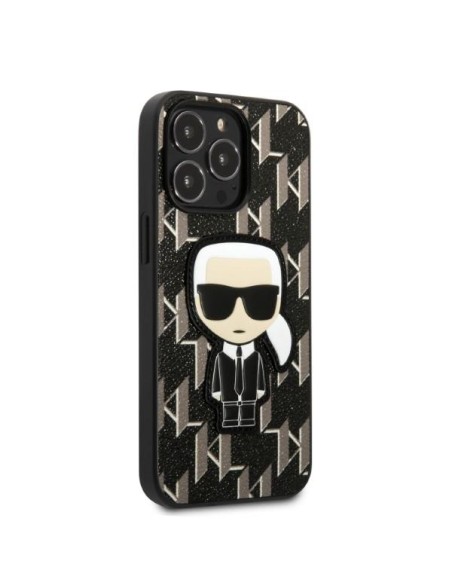 Karl Lagerfeld Monogram Ikonik Patch dėklas, skirtas iPhone 13 Pro / iPhone 13 - juodas Karl Lagerfeld Monogram Ikonik Patch dėklas, skirtas iPhone 13 Pro / iPhone 13 - juodas