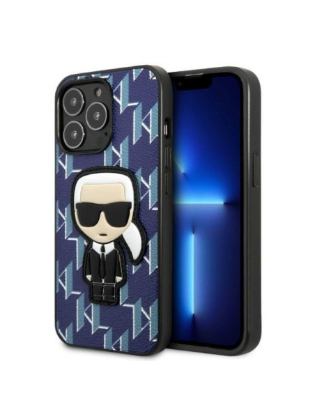 Karl Lagerfeld Monogram Ikonik Patch dėklas, skirtas iPhone 13 Pro / iPhone 13 - mėlynas Karl Lagerfeld Monogram Ikonik Patch dėklas, skirtas iPhone 13 Pro / iPhone 13 - mėlynas