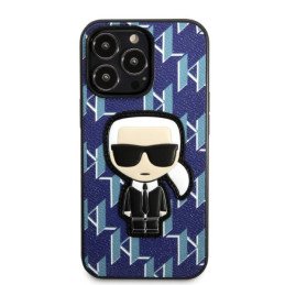 Karl Lagerfeld Monogram Ikonik Patch dėklas, skirtas iPhone 13 Pro / iPhone 13 - mėlynas