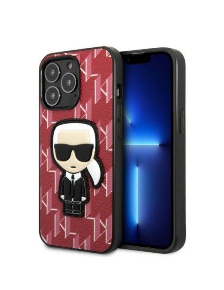 Karl Lagerfeld Monogram Ikonik Patch dėklas, skirtas iPhone 13 Pro / iPhone 13 - raudonas Karl Lagerfeld Monogram Ikonik Patch dėklas, skirtas iPhone 13 Pro / iPhone 13 - raudonas