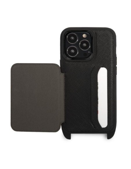 Karl Lagerfeld Saffiano Metalinis Karl Head dėklas iPhone 13 Pro / iPhone 13 - juodas Karl Lagerfeld Saffiano Metalinis Karl Head dėklas iPhone 13 Pro / iPhone 13 - juodas