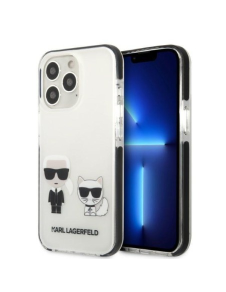 Karl Lagerfeld Karl&Choupette dėklas, skirtas iPhone 13 Pro / iPhone 13 - baltas Karl Lagerfeld Karl&Choupette dėklas, skirtas iPhone 13 Pro / iPhone 13 - baltas