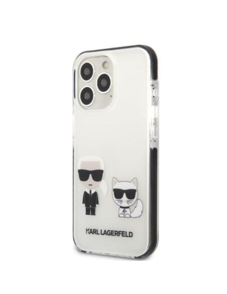 Karl Lagerfeld Karl&Choupette dėklas, skirtas iPhone 13 Pro / iPhone 13 - baltas Karl Lagerfeld Karl&Choupette dėklas, skirtas iPhone 13 Pro / iPhone 13 - baltas