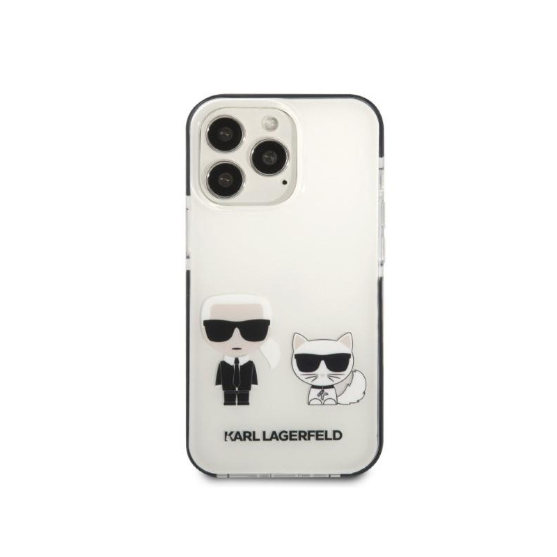 Karl Lagerfeld Karl&Choupette dėklas, skirtas iPhone 13 Pro / iPhone 13 - baltas