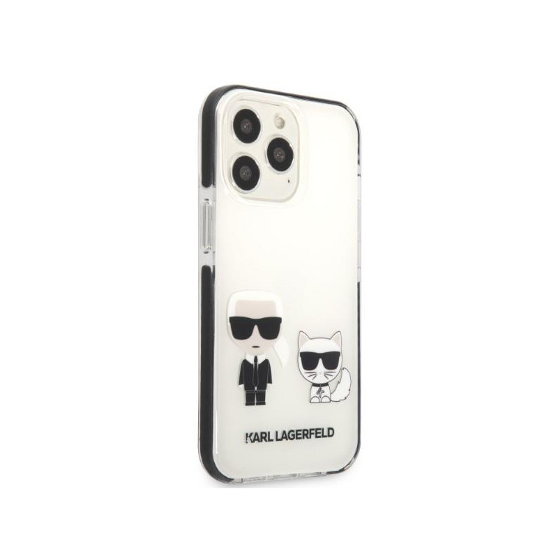 Karl Lagerfeld Karl&Choupette dėklas, skirtas iPhone 13 Pro / iPhone 13 - baltas