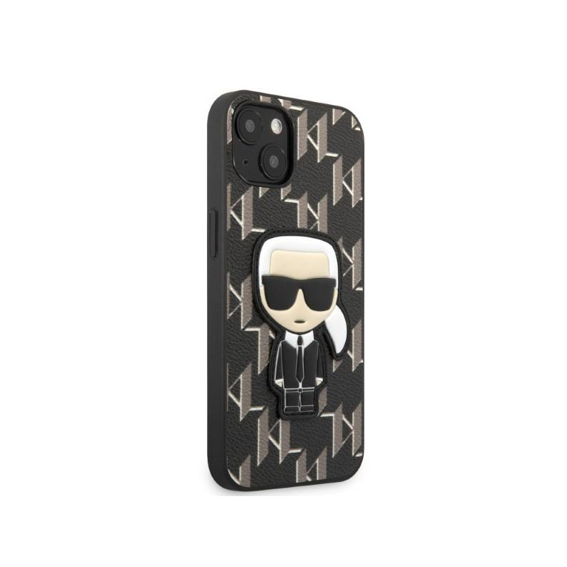 Karl Lagerfeld Monogram Ikonik Patch dėklas iPhone 13 - juodas