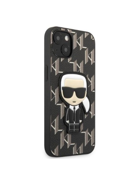 Karl Lagerfeld Monogram Ikonik Patch dėklas iPhone 13 - juodas Karl Lagerfeld Monogram Ikonik Patch dėklas iPhone 13 - juodas